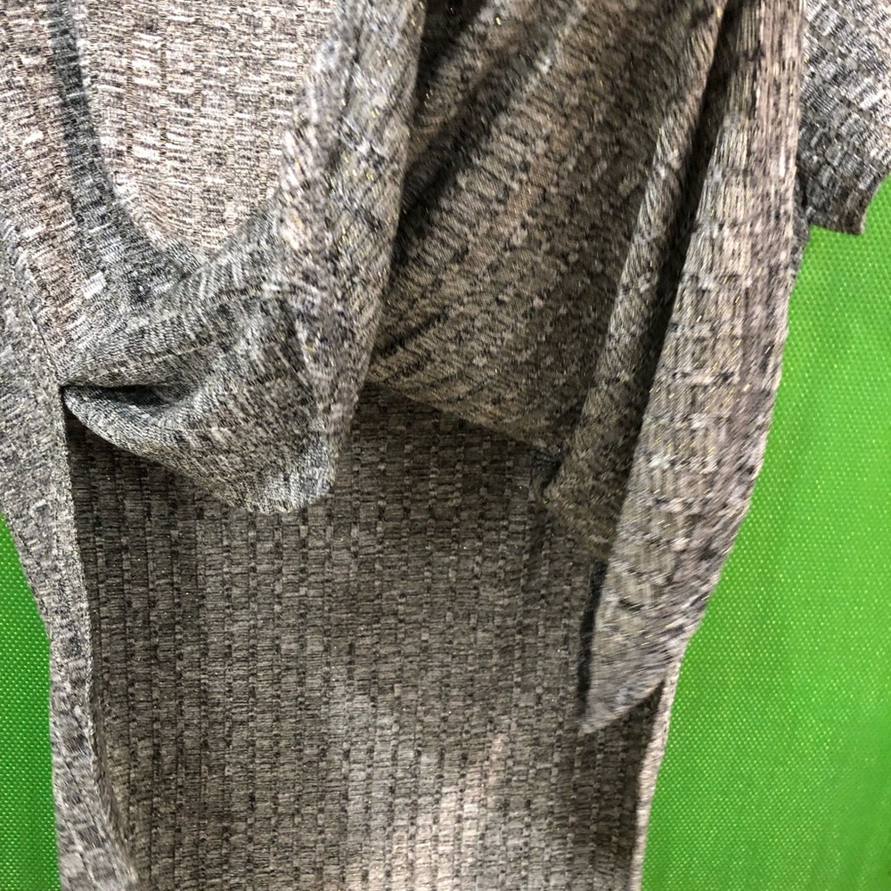 Bar III Knit Blouse - grey and gold undertone